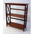 Yu Shan Co Usa Yu Shan CO USA Ltd 324-34 Montego 3 tier Bookcase  Walnut 324-34